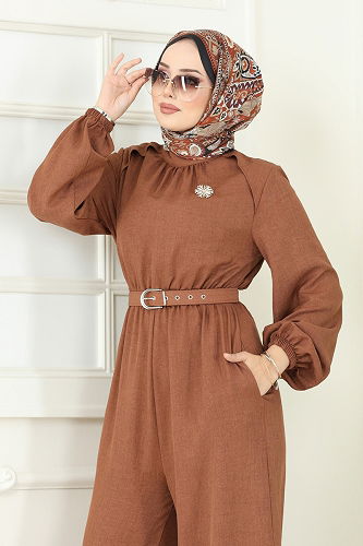 moda selvim بدلة افرول عسلي 2687SL432 - Thumbnail