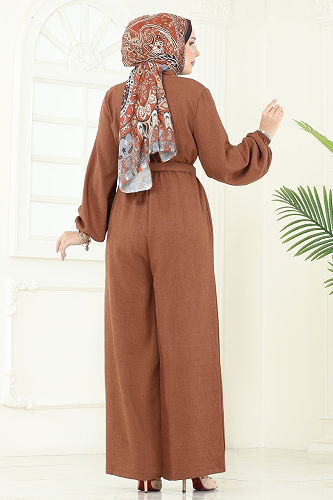 moda selvim بدلة افرول عسلي 2687SL432 - Thumbnail