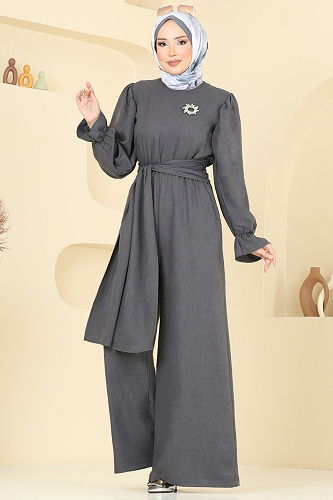 moda selvim بدلة افرول رمادي غامق 2689SL432 - Thumbnail