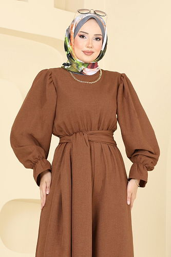 moda selvim بدلة افرول بني 2689SL432 - Thumbnail