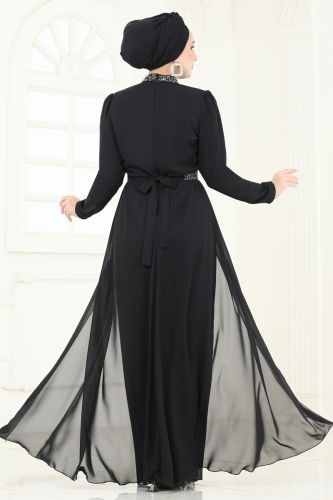 moda selvim Jumpsuit 5006AB368 Black - Thumbnail