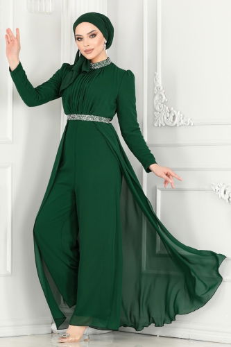 moda selvim Jumpsuit 5006AB368 Emerald - Thumbnail