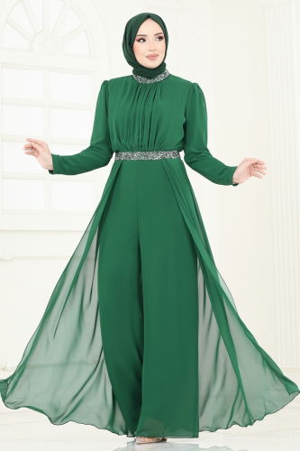 moda selvim Jumpsuit 5006AB368 Emerald - Thumbnail