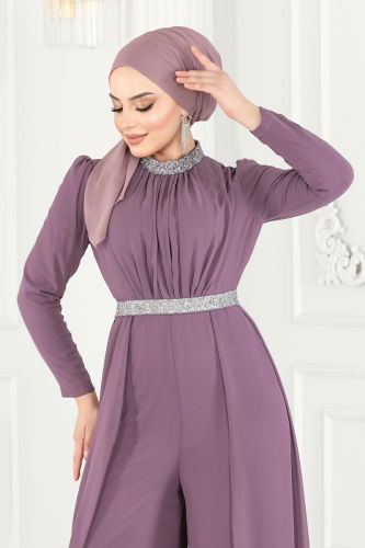 moda selvim بدلة افرول ليلكي 5006AB368 - Thumbnail