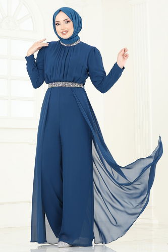 moda selvim بدلة افرول بترولي 5006AB368 - Thumbnail