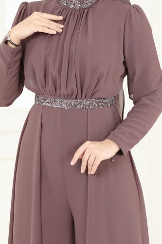 moda selvim بدلة افرول بيج وردي 5006AB368 - Thumbnail
