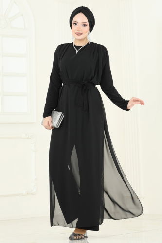 moda selvim Jumpsuit 5686EDF311 Black - Thumbnail