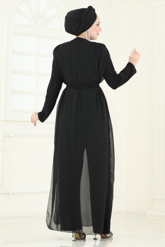 moda selvim Jumpsuit 5686EDF311 Black - Thumbnail