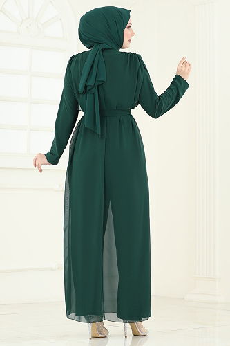 moda selvim Jumpsuit 5686EDF311 Emerald - Thumbnail