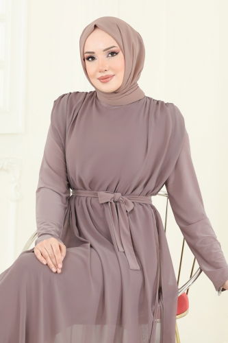 moda selvim بدلة افرول بيج وردي 5686EDF311 - Thumbnail