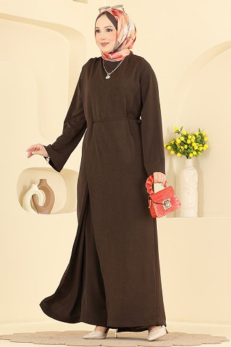 moda selvim Jumpsuit 6315BSK463 Brown - Thumbnail