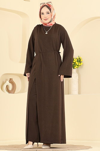moda selvim Jumpsuit 6315BSK463 Brown - Thumbnail
