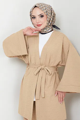 moda selvim Kapitone Detaylı Üçlü Takım 1814LNA1042-M Vizyon - Thumbnail