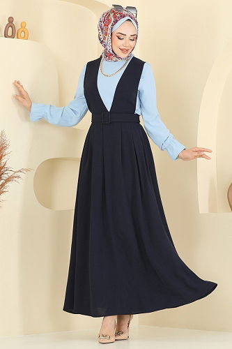 moda selvim Kaplama Kemerli Jile Takım PL9152 Laci - Thumbnail