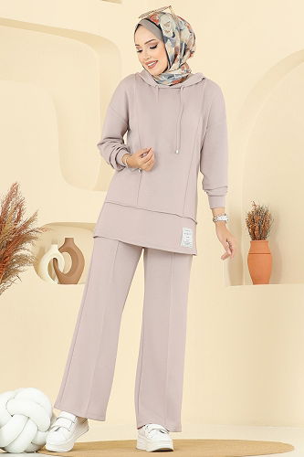 moda selvim Kapşon Detaylı Modal Takım 2730SL432 Vizyon - Thumbnail