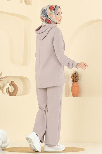 moda selvim Kapşon Detaylı Modal Takım 2730SL432 Vizyon - Thumbnail