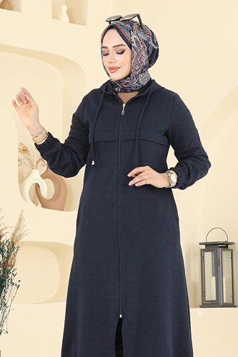 moda selvim Kapşon Detaylı Tivit Kap 462DVL817 Laci - Thumbnail