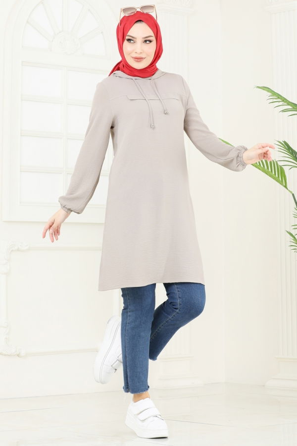 Modaselvim Tunik Kapşonlu Aerobin Tunik 3003BM387 Vizyon
