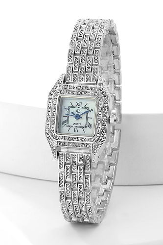 moda selvim Kare Kasa Taşlı Saat 8861CLSK1184 Gümüş - Thumbnail