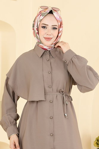 moda selvim Kemer Detaylı 2 li Takım 006ZMRK1203 Koyu Vizyon - Thumbnail