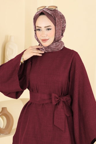 U.K.B.K. - Kemer Detaylı 2 li Takım 24048UKBK1160 Bordo