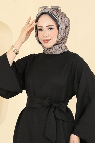 moda selvim Kemer Detaylı 2 li Takım 24048UKBK1160 Siyah - Thumbnail