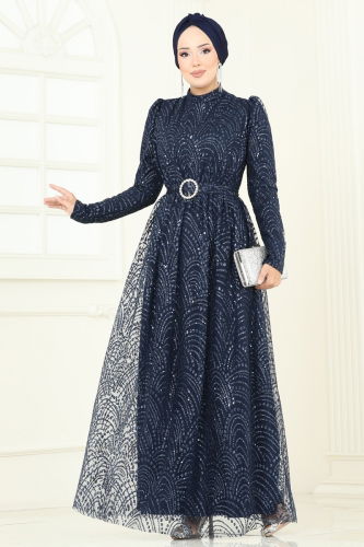 E.D.F. - Kemeri Tokalı Simli Abiye 5699EDF311 Laci