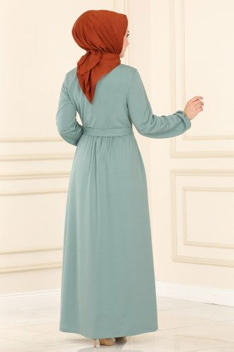 moda selvim Kemerli Mira Ferace 1501UKB139 Mint - Thumbnail