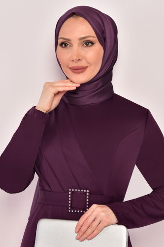 MRV A.S.M. - Kemerli Pantolonlu Takım ASM2578-M Mürdüm