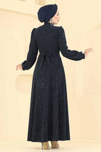 moda selvim Kemerli Taşlı Şık Abiye 5832EDFK1198 Laci - Thumbnail