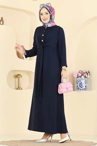 moda selvim Kendinden Bağcıklı Aerobin Elbise PL9206 Laci - Thumbnail