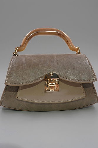 moda selvim Kilit Detay Kadın Çantası 3800ARK1142 Haki - Thumbnail