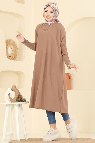 moda selvim Kolları Fitilli Triko Tunik 2096UZ662 Vizyon - Thumbnail