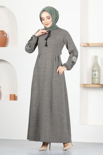 MRV M.S.L. - Kolları Nakışlı Elbise MSL8006-M Vizyon