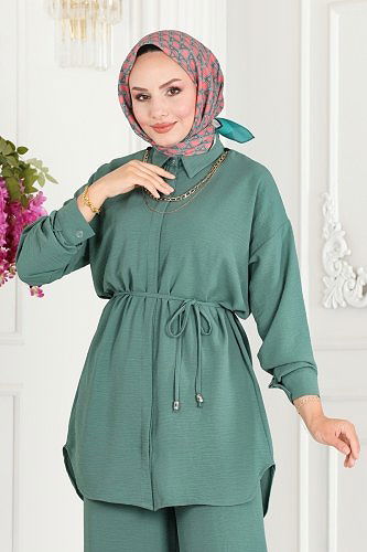 moda selvim Kolye Detay Aerobin Takım 350MP806 Mint - Thumbnail