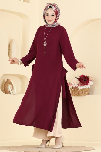 S.L. - Kolye Detaylı 2 li Takım 2930SL432 Bordo&Taş