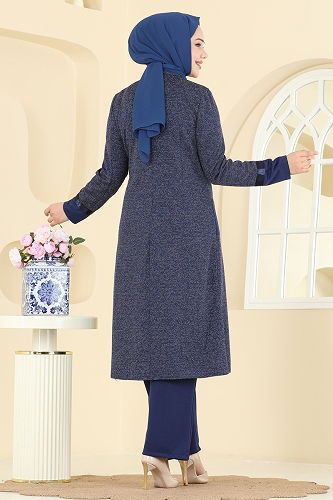 moda selvim Kolye Detaylı İkili Takım 2838ASMK1074 Laci - Thumbnail