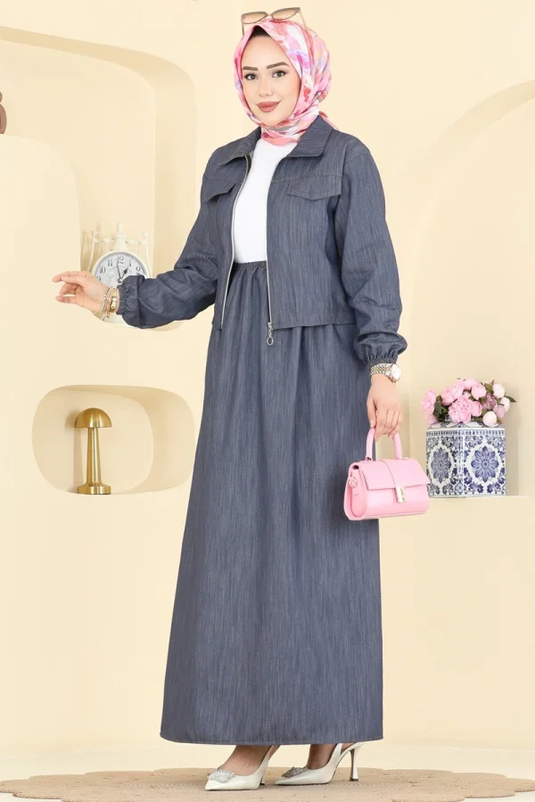 Modaselvim Kombin Kot Etekli 2 li Takım 2611TPK1167 Kot