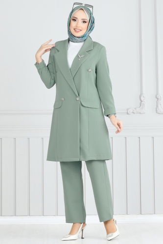 S.L. - طقم أخضر باهت 2626SL432