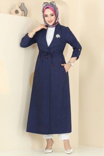 moda selvim Kruvaze Yaka Kap 1134TBL694 Laci - Thumbnail