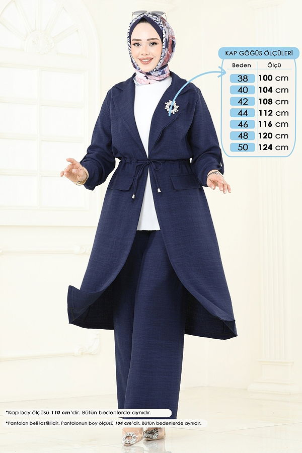 M.P. - Kruvaze Yaka Tesettür Takım 2584MP806 Laci