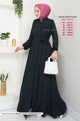 MRV E.S.L. - Kuşaklı Tesettür Ferace 1004ESL1097-M Laci