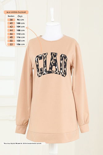 moda selvim Leopar Detaylı Üçlü Takım 2619SL432 Siyah - Thumbnail