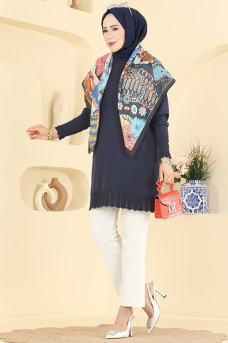 N.V.X. - Manşet Detaylı Merserize Tunik 3319NVX1208 Laci