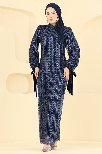 moda selvim Manşeti Bağlamalı Şık Abiye 5826EDFK1198 Laci - Thumbnail