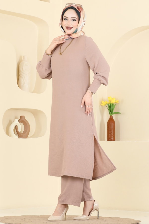 Modaselvim Kombin Manşeti Düğmeli Aerobin Takım PL9207 Vizyon