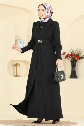 S.L. - Manşeti Düğmeli İkili Takım 2822SL432 Siyah