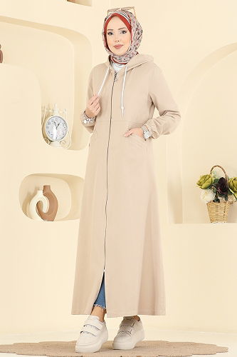 moda selvim Manşeti Lastikli Gabardin Kap 7917ORG1169 Vizyon - Thumbnail