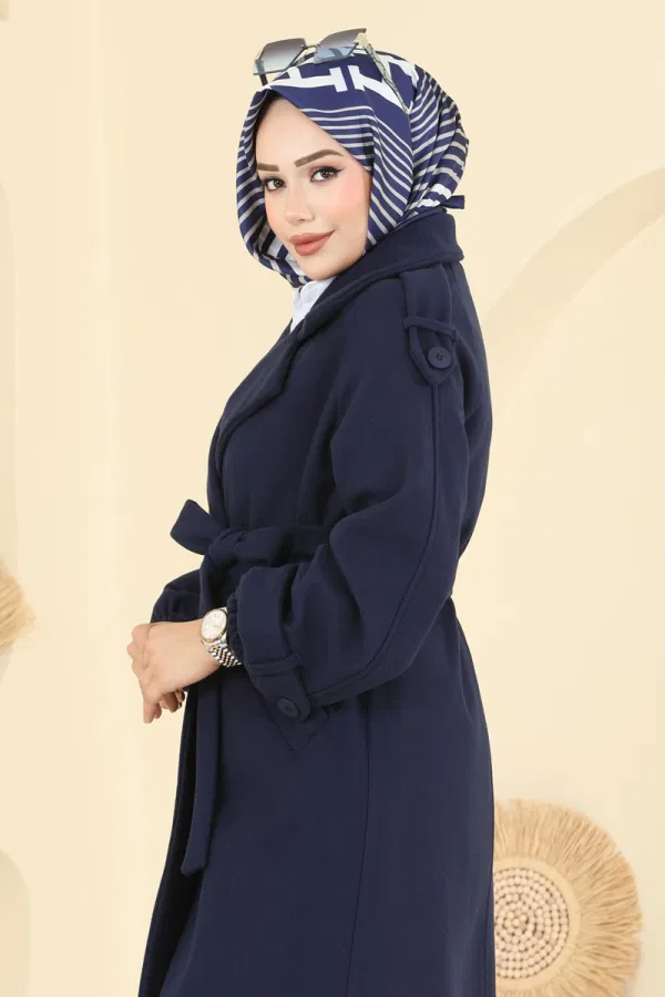 Modaselvim Kaban Manşeti Lastikli Kaşe Kaban 6243BSK463 Laci