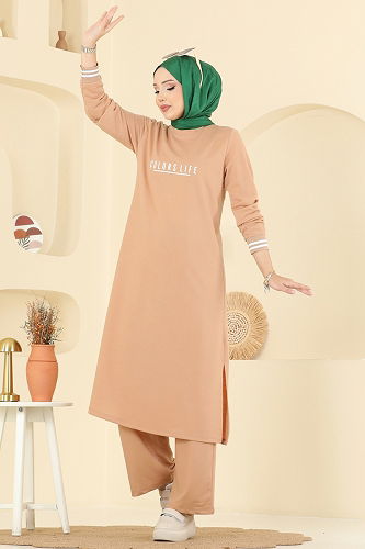 moda selvim Manşeti Ribana Detaylı Takım 4122PM271 Vizyon - Thumbnail